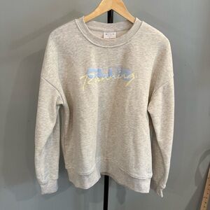 WILO Light Gray Running Club Crewneck Sweatshirt - Blue & Yellow Script